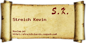 Streich Kevin névjegykártya